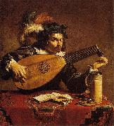 Theodoor Rombouts Lute Player USA oil painting artist